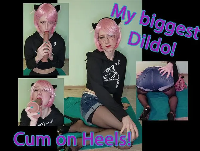Ich ficke mich hart in den Arsch und spirtze auf meine High Heels!