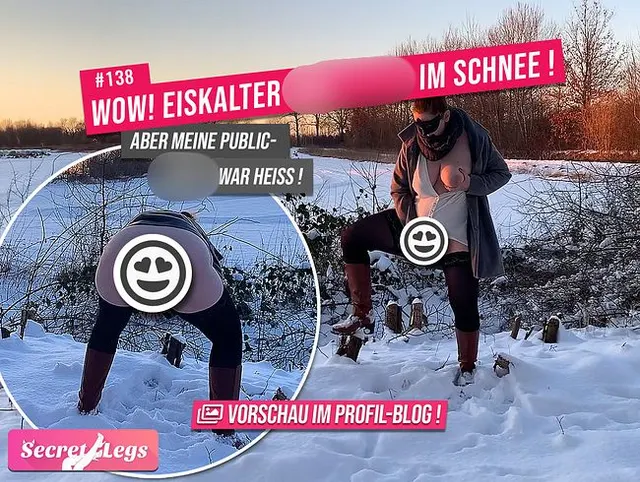WOW! EISKALTER ORGASMUS im Schnee! - Aber meine Public-Fotze war HEISS!