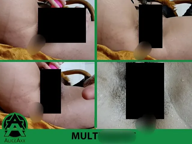 Nahaufnahme Multisquirt mit meiner haarigen Muschi
