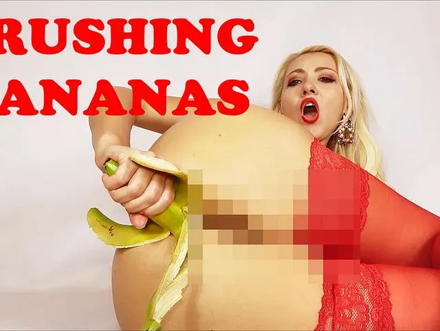 Zerquetschen von Bananen durch meinen Arsch & DP
