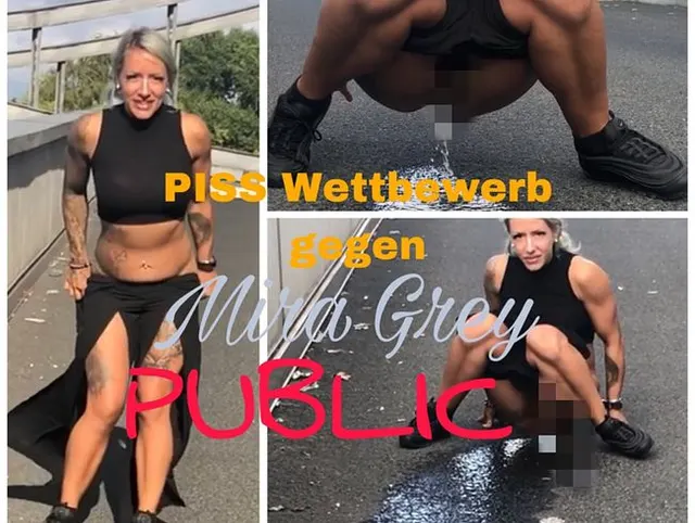 Bergab Piss Wettbewerb an Parkhaus Ausfahrt mit Mira Grey