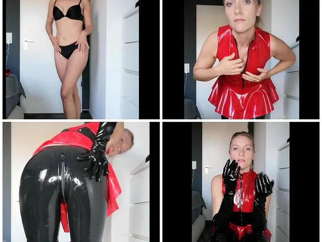 Anziehen statt ausziehen, sieh zu wie ich mich in Latex kleide