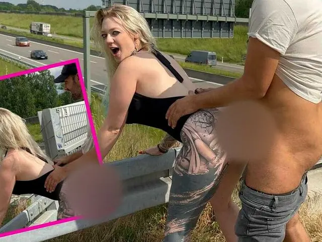 EXTREM PUPLIC!! Creampie auf der A8 Autobahnbrücke!!