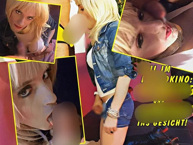 Geile Nummer im Pornokino! Blowjob und Cumshot ins Gesicht!!