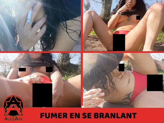 Ich rauche und ich wichse in der Sonne