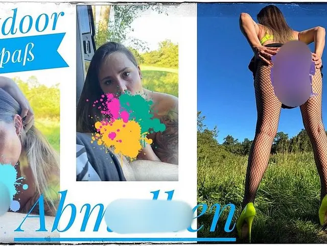 Outdoor abmelken in Dessous - Spritz mich voll Baby