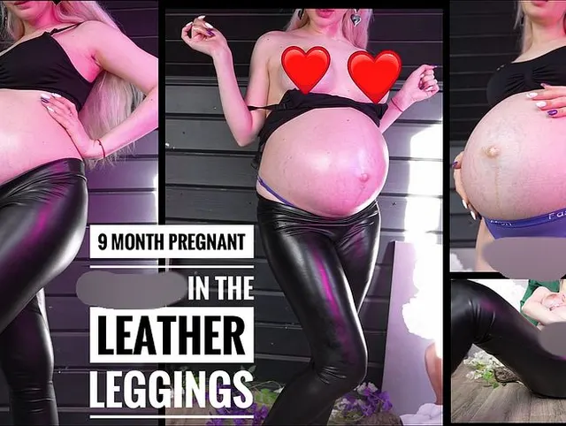 Öl & Lederhose! 9 monate schwangerer Orgasmus ! Enge Kleidung