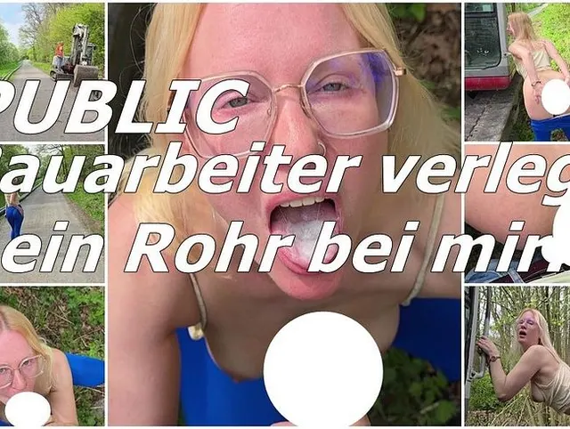 Ungeschminkt: Bauarbeiter verlegt PUBLIC ein Rohr bei mir!