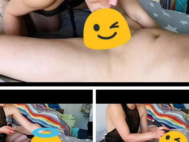 Wehrlosen Schwanz geblasen und mit CBT zum Abspritzen gebracht ;-)