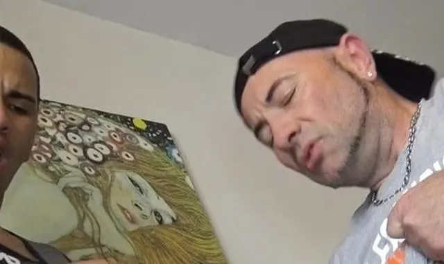 Slut latino fucked barback by 3 TOP dominant