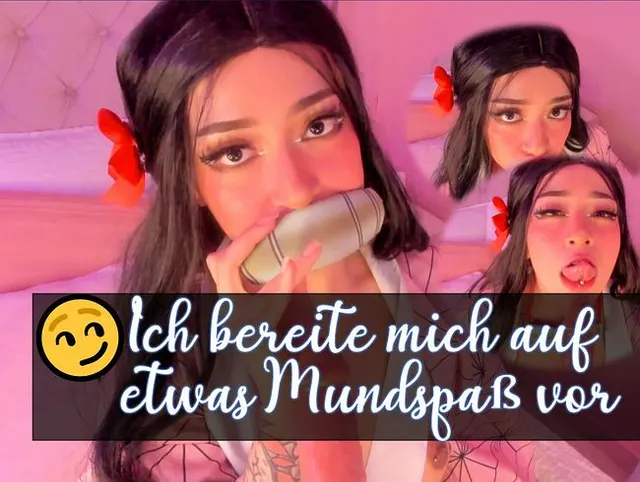 Ich bereite mich auf etwas Mundspaß vor