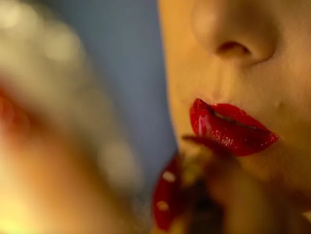 Sinnliche rote Lippen