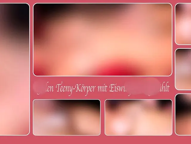 Geilen Teeny-Körper mit Eiswürfeln abgekühlt