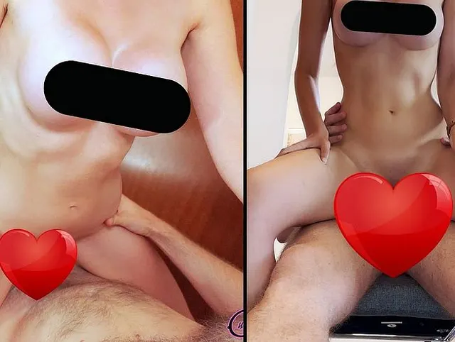 Zierliches Teen mit großen Titten wird zwei mal mit Sperma vollgepumpt