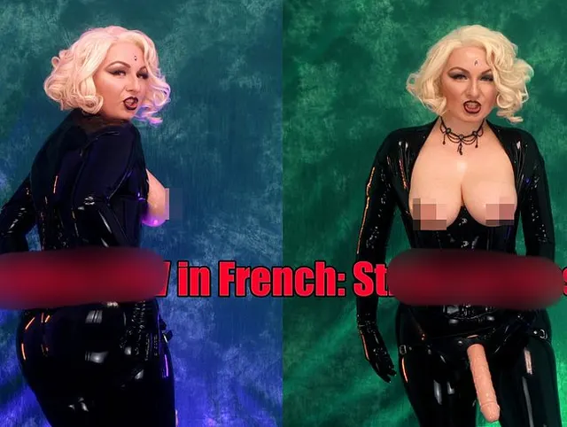 FemDom POV in French: Strap-on Sissy