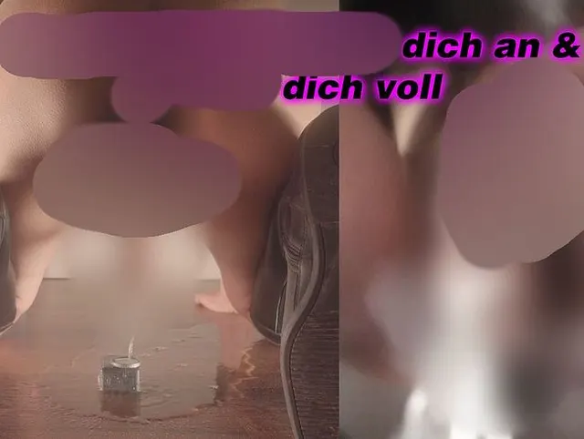 Sissyschlampe pisst dich an & wichst dich voll in Reitstiefel und Lederjacke mit Analplug