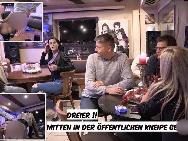 DREIER!! In der öffentlichen Kneipe gefickt!