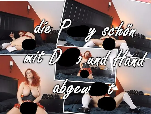 die Pussy schön mit Dildo und Hand abgewixxt