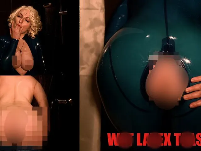Latex Rubber Wash and Teasing by Sexy Curvy MILF Arya Grander