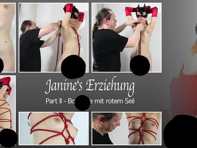 Janine’s Erziehung – Part 2 – Bondage mit rotem Seil