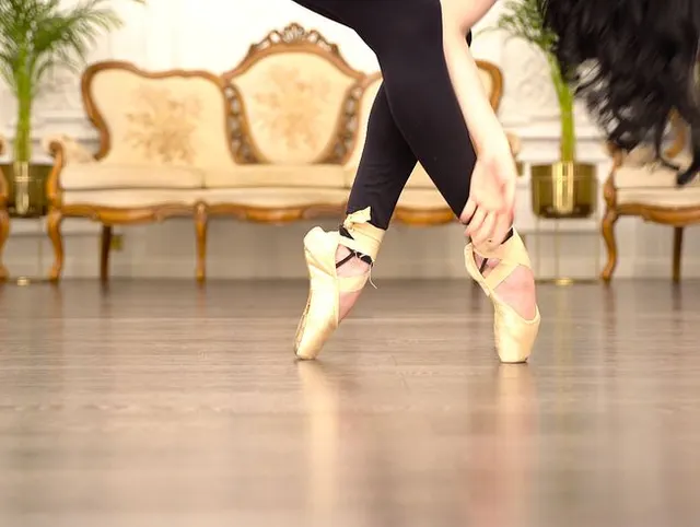 Ballettfüße in Pointe