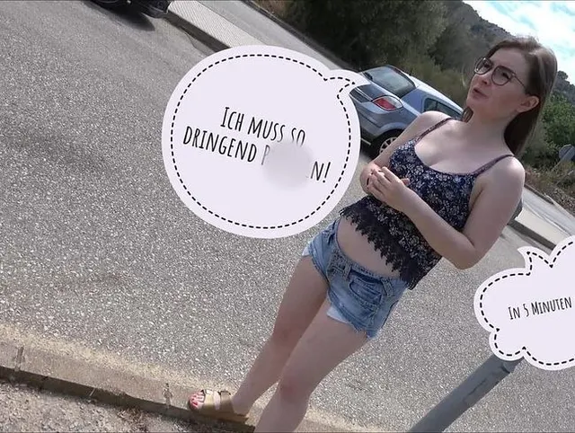 Schnell, ich muss PISSEN! Der Bus kommt gleich.