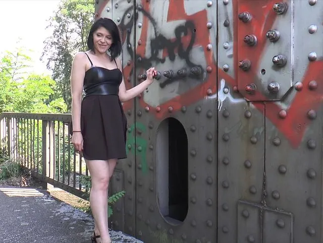 Typen auf  Brücke vernascht