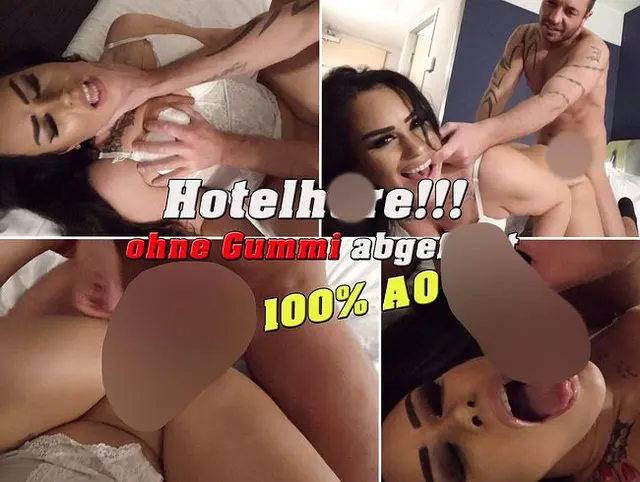 Hotelhure ohne Gummi abgefickt