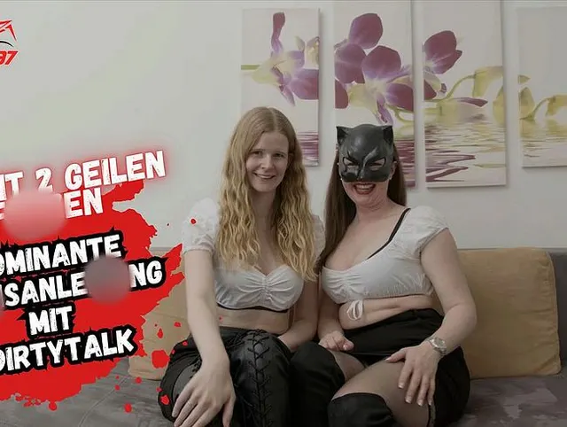 Dominante Wichsanleitung mit 2 geilen Teen Fotzen!