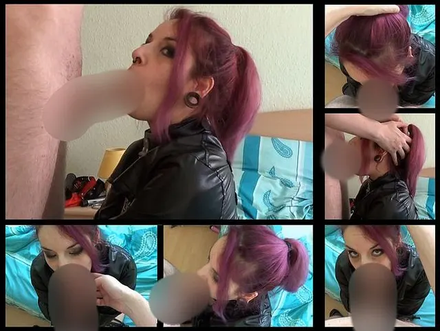 Sklavenbitch in Zwangsjacke das Maul besamt