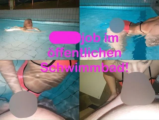 Blowjob im öffentlichen Schwimmbad!