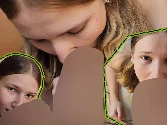 Studentin sah einen Schwanz und beschloss, zu lutschen, ihr ganzes Gesicht ist mit Sperma bedeckt