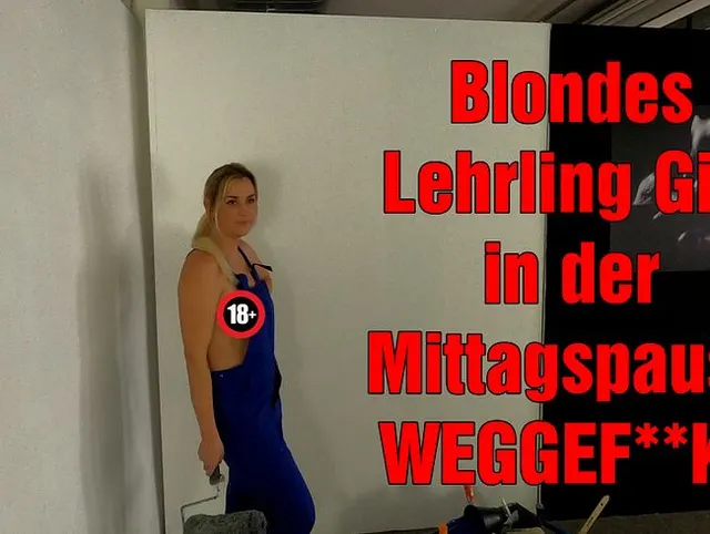 Blondes Lehrling Girl in der Mittagspause WEGGEFICKT!