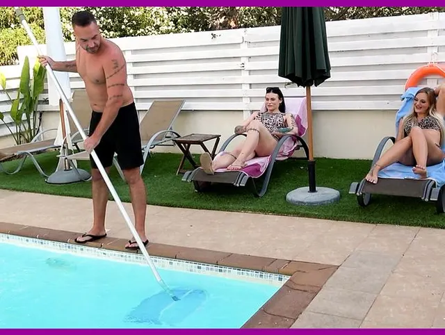 POOLBOY VERFÜHRT?! SPERMAFRESSE FÜR FRECHE DREIER SCHLAMPEN!