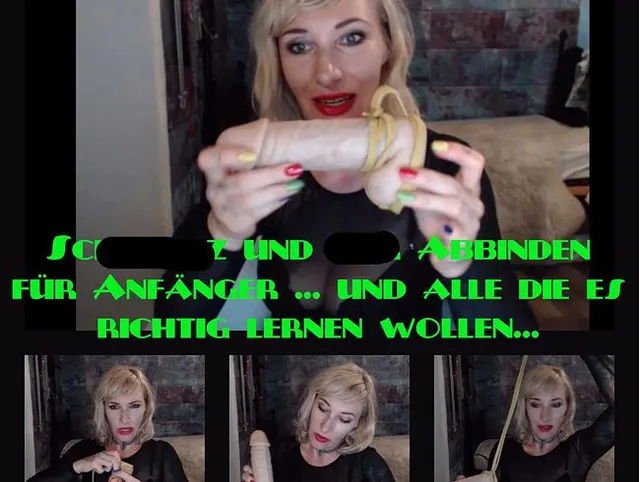 Schwanz und Eier geil abbinden