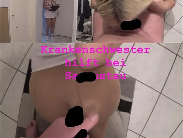 Krankenschwester hilft bei Samenstau