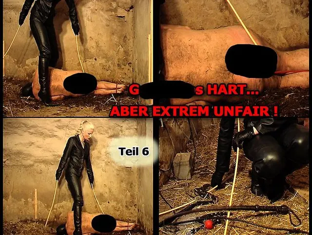 Gnadenlos HART...ABER EXREM UNFAIR! - Stiefel-Lecken und Auspeitschung mit 2 Rohrstöcken! - Teil 6