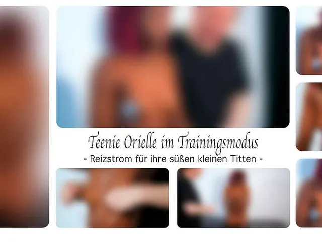 Teenie Orielle im Trainingsmodus - Reizstrom für ihre süßen kleinen Titten