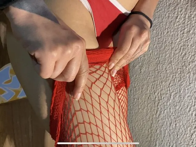 Netzstrümpfe Passion-rot