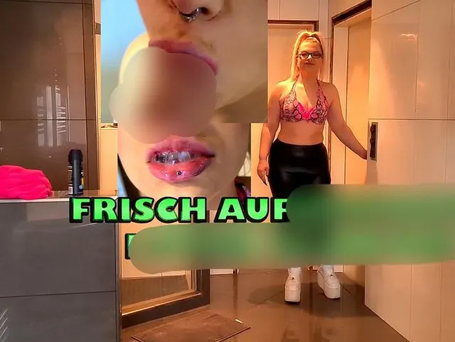 Frisch aufgespritzte Lippen Blowjob!