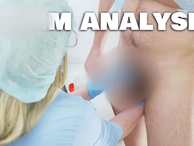 Unartiger Arzt hilft Patient bei der „Spende“: Handschuhmassage + Prostata-Melken = Volle Probe