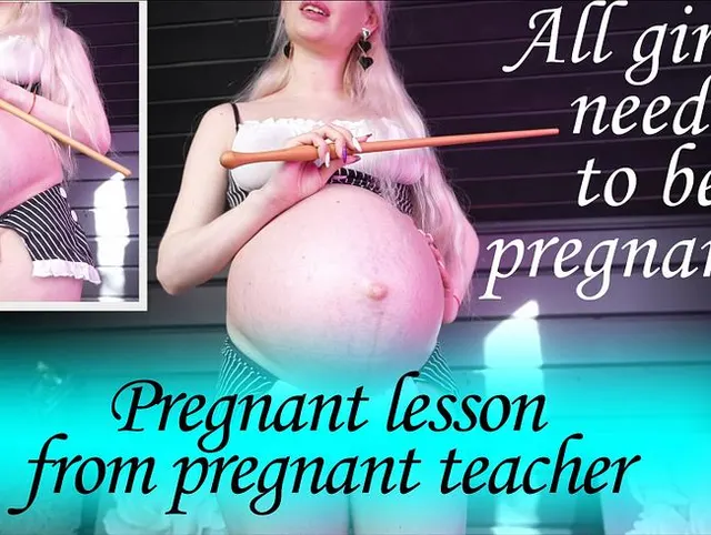 Alle Damen müssen schwanger sein! Schwangere Lektion von schwangeren
