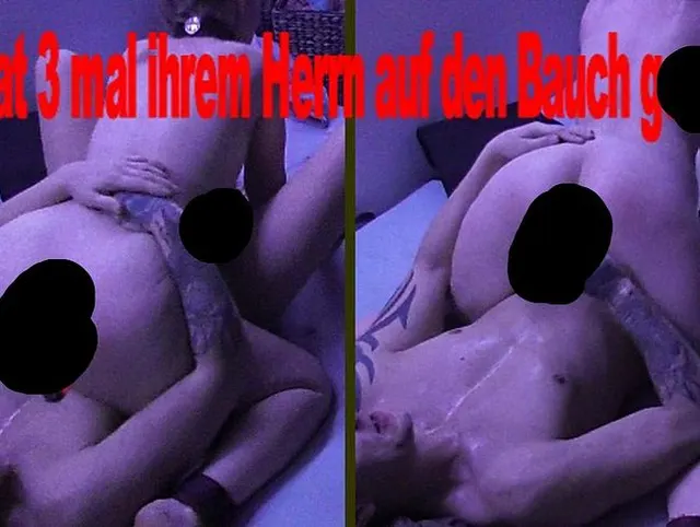 Sie hat 3 mal ihren Herrn auf dem Bauch gespritzt