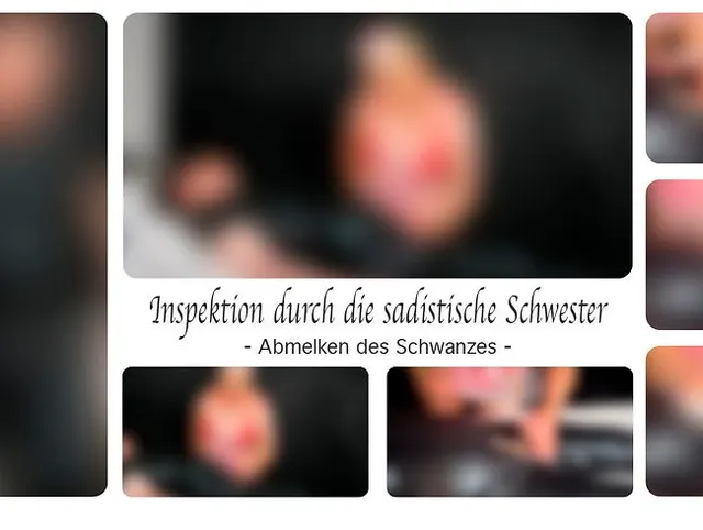 Inspektion durch die sadistische Schwester - Abmelken des Schwanzes