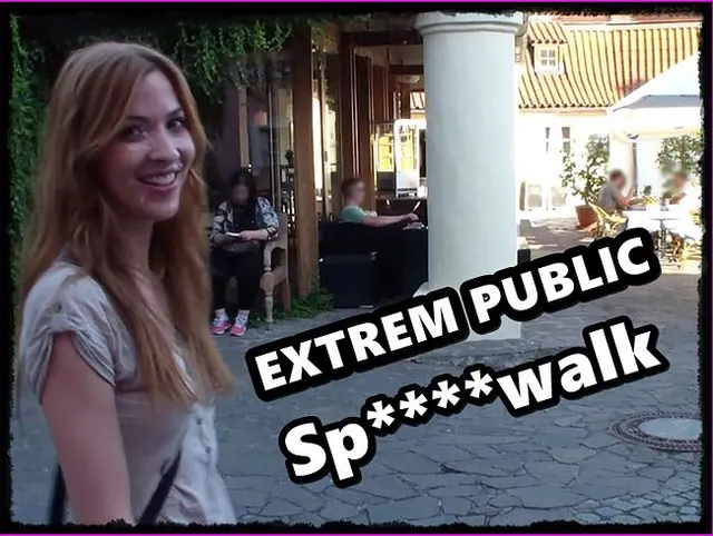 EXTREM PUBLIC! Blowjob & Spermawalk durch die Menge!