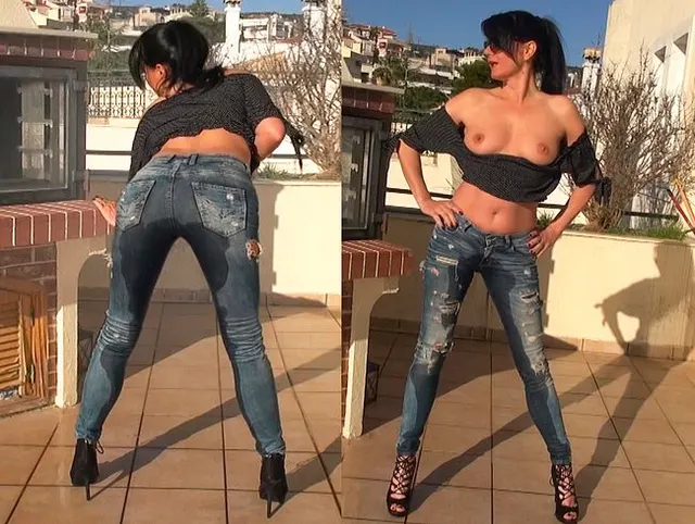 Jeans-Piss Orgasmus! Wenn die Blase randvoll ist!