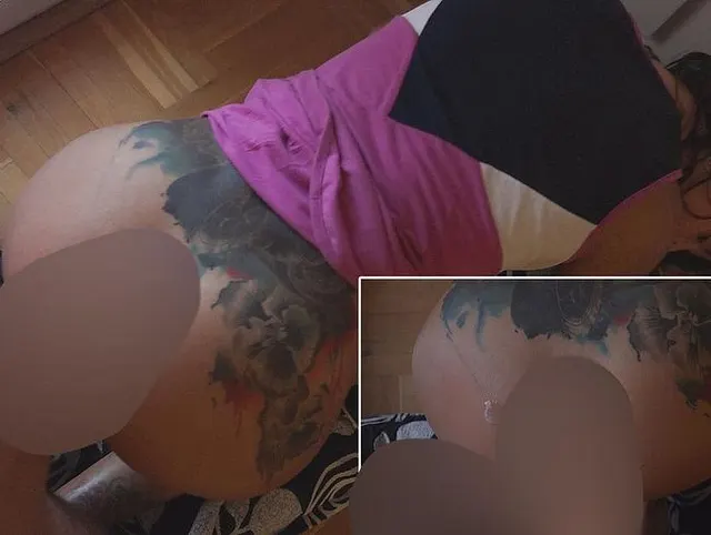 Verdammter tätowierter Arsch