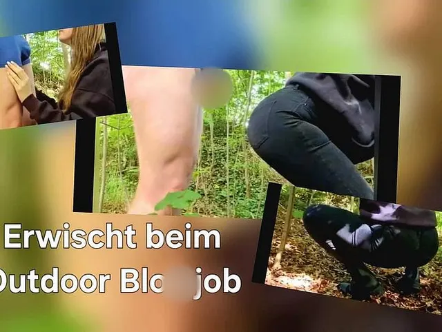 Outdoor Blowjob im Wald ! Wir wurden erwischt !