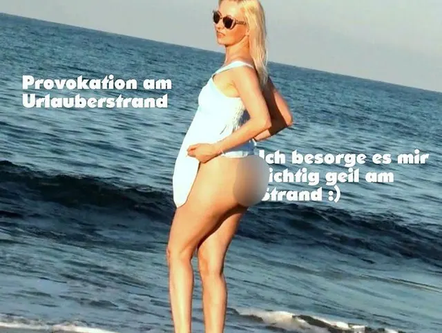 Provokation am Urlauberstrand :) Outdoor abwichsen PUR