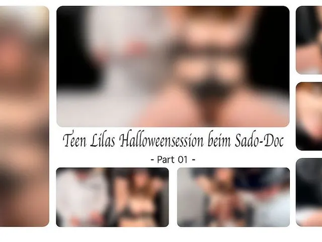 Teen Lilas Halloweensession beim Sado-Doc - Part 01